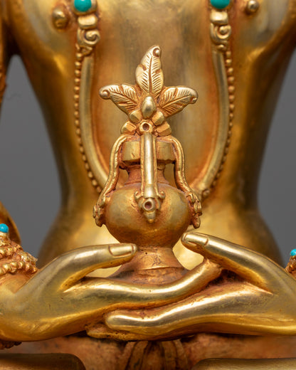 Nepalese Amitayus Statue | Traditional Handmade Buddhist Art