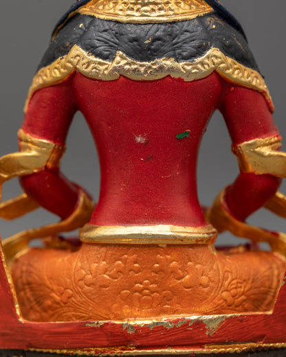 Red Coloured Amitayus Buddha Statue | Lord of Boundless Life