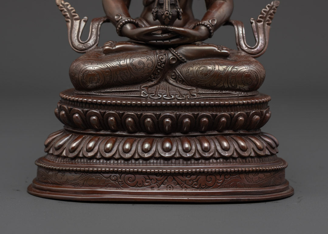 Fine Amitayus Buddha Statue | Oxidized Copper