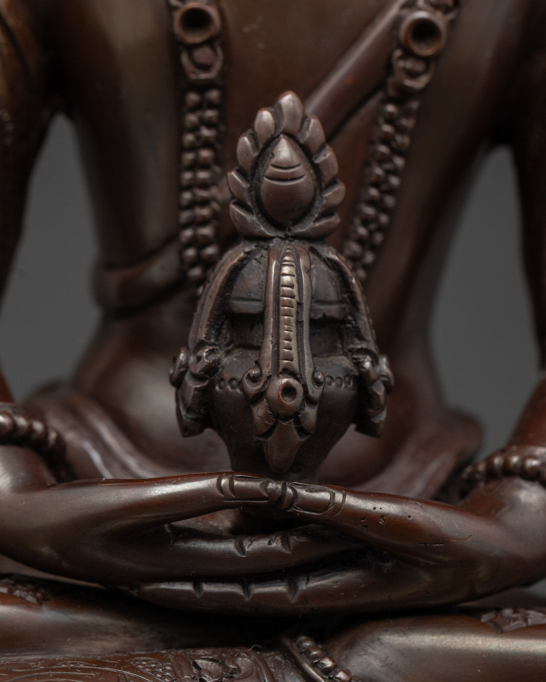 Fine Amitayus Buddha Statue | Oxidized Copper