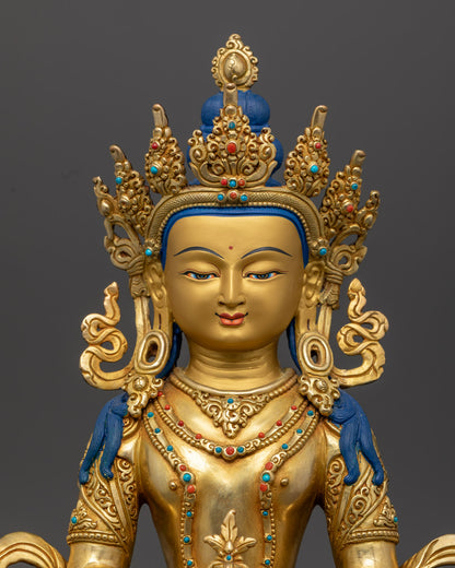Amitayus Statue | Authentic Hand-Carved Buddhist Sculpture