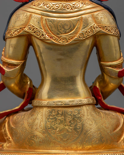 Nepalese Amitayus Statue | Traditional Handmade Buddhist Art