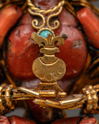 Exquisite Amitayus Statue | Semi-Precious Stones