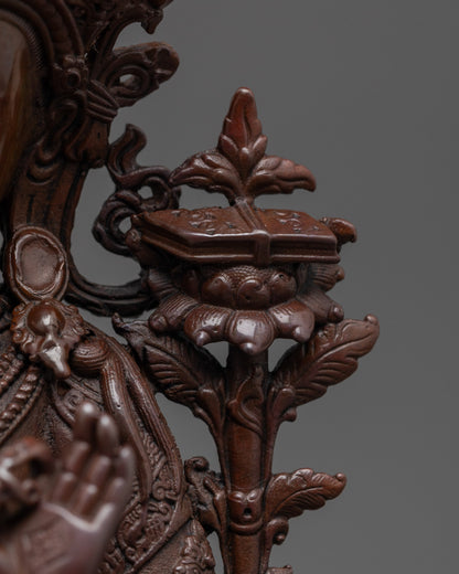 Oxidized Manjushri Statue | Precision-Made Symbol of Wisdom