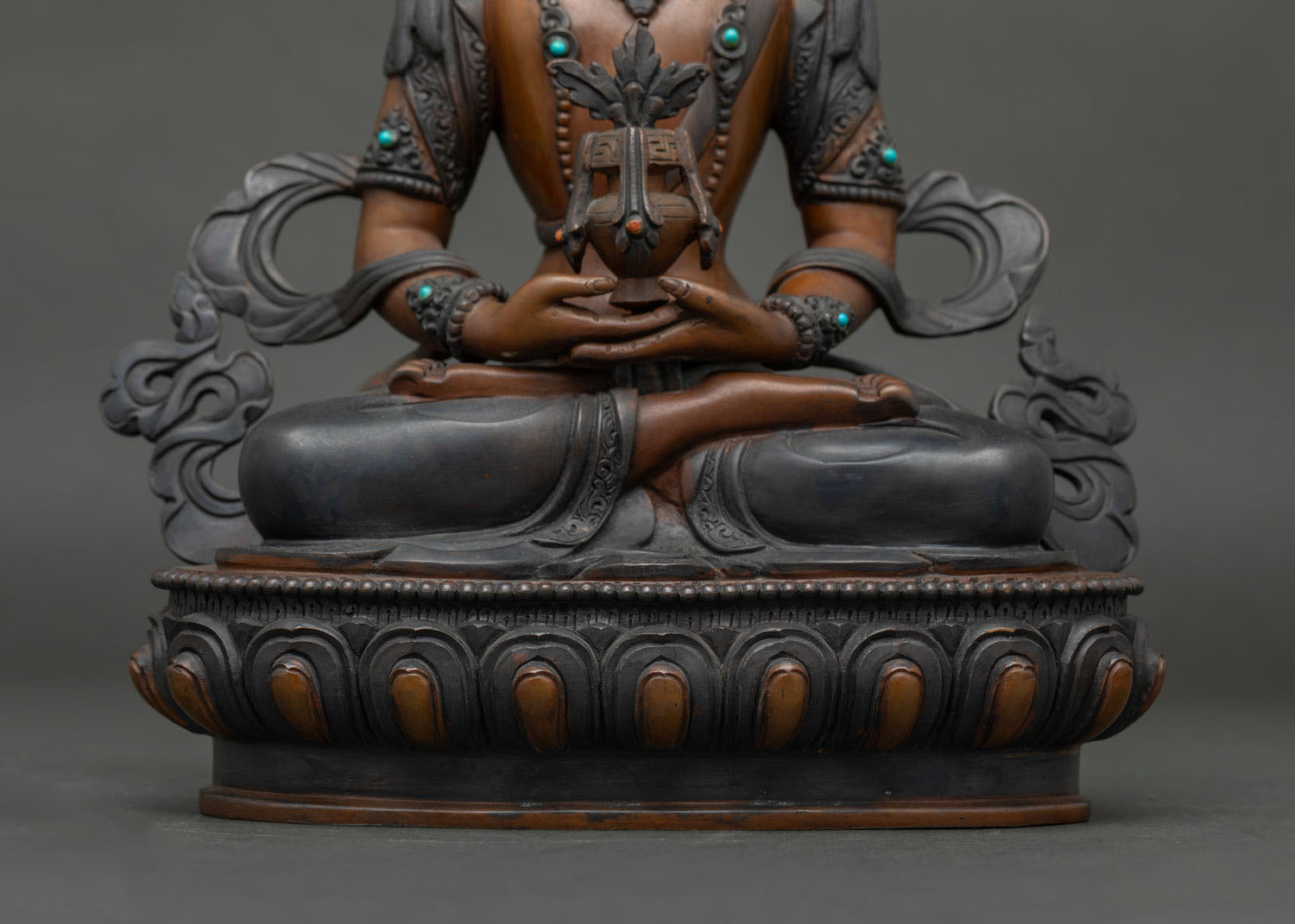 Oxidized Amitayus Statue | Sacred Buddhist Statue for Long Life & Wellness