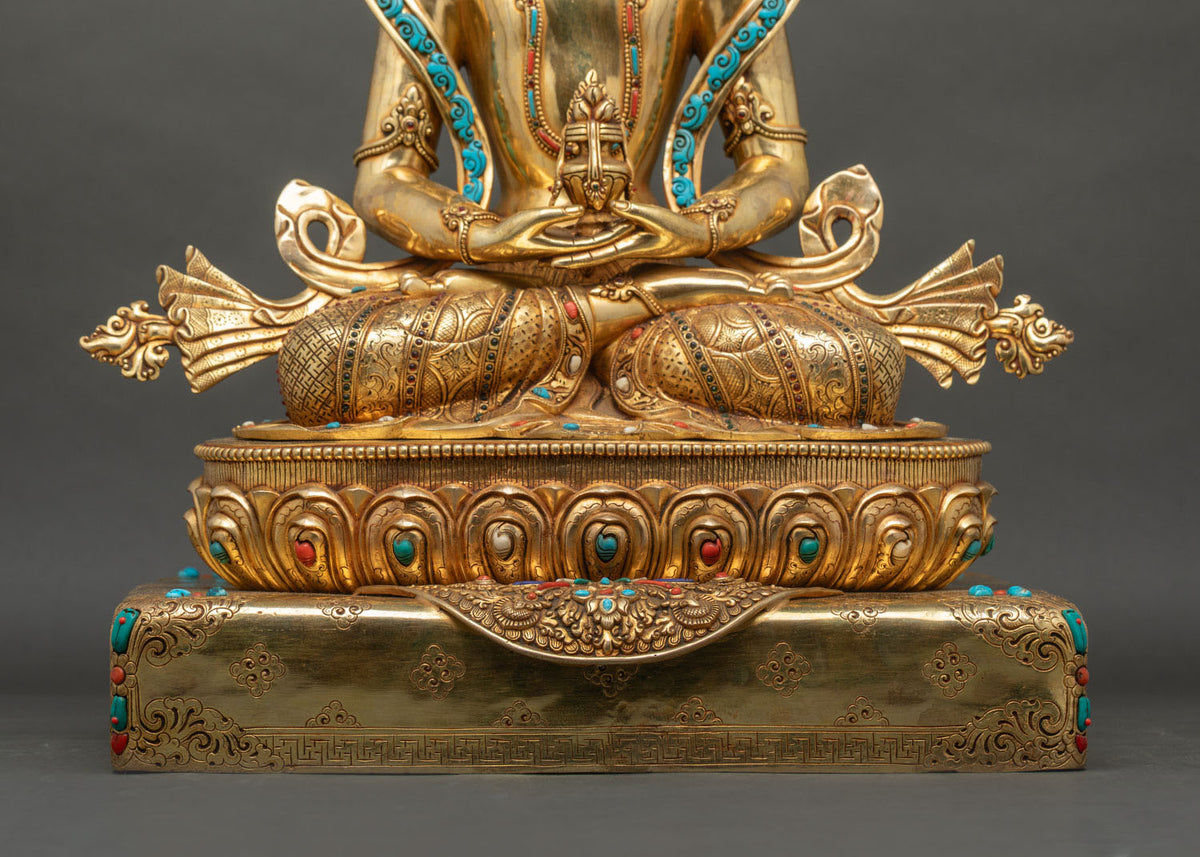 Large Amitayus Buddha Statue from Nepal | Meditation and Altar Decor