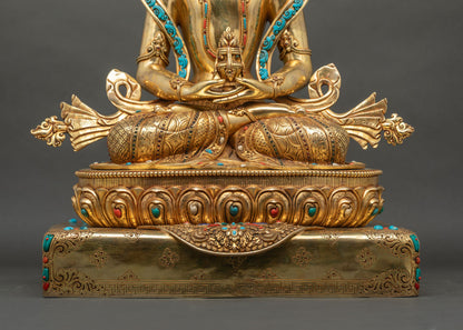 Large Amitayus Buddha Statue from Nepal | Meditation and Altar Decor