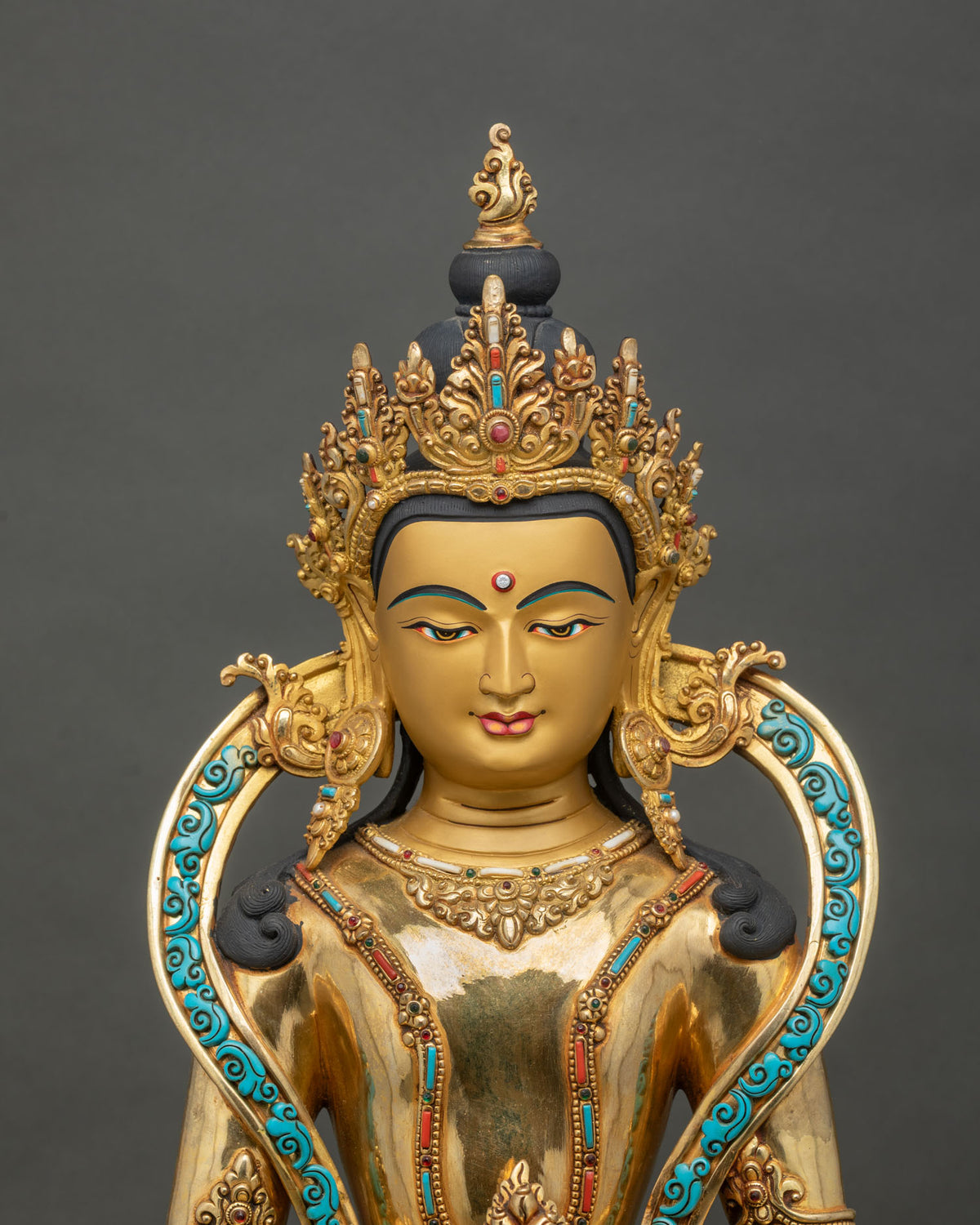 Large Amitayus Buddha Statue from Nepal | Meditation and Altar Decor