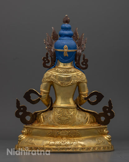 Amitayus Statue | Authentic Hand-Carved Buddhist Sculpture