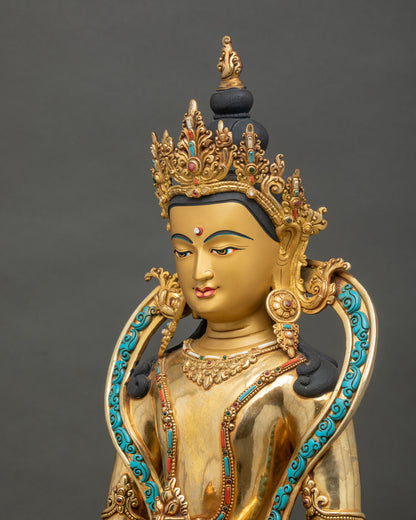 Large Amitayus Buddha Statue from Nepal | Meditation and Altar Decor