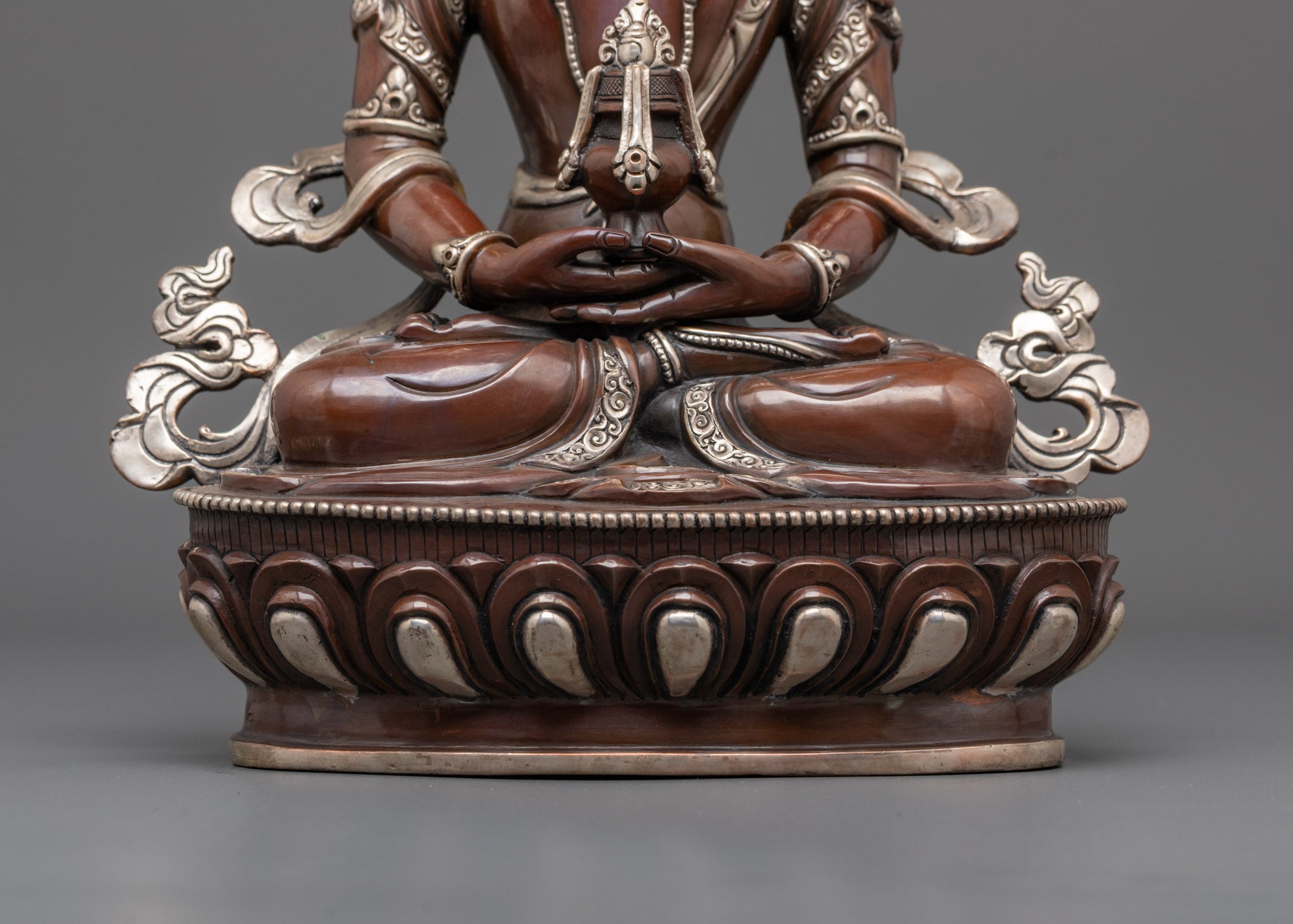 Oxidized Amitayus Statue | Handcrafted Long Life Deity Sculpture