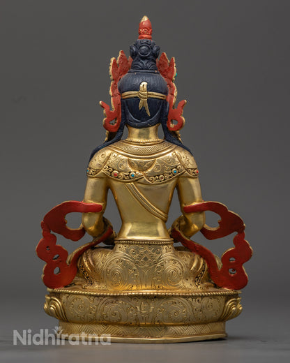 Tibetan Amitayus Buddha Statue | Lost Wax Method Craftsmanship