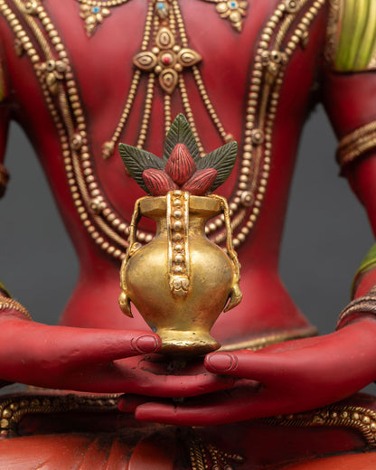 Traditional Amitayus Statue | Handmade by Nepalese Artisans