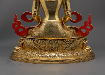 Amitayus Statue | Handcrafted Tibetan Buddha of Long Life