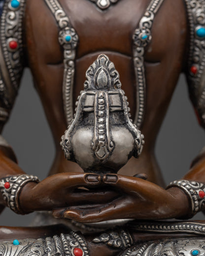 Nepalese Amitayus Statue | Master Artisan Carved Longevity Buddha