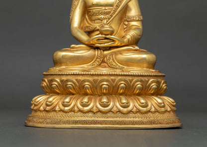 Amitabha Buddha Statue | 24K Gold Gilded Buddhist Sculpture