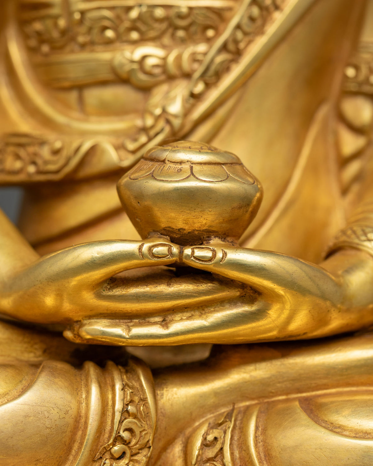 Amitabha Buddha Statue | 24K Gold Gilded Buddhist Sculpture