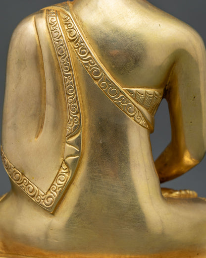 Amitabha Buddha Statue | Exquisite Gold Gilded Buddhist Artwork