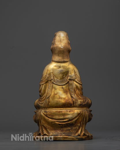 Kuan Yin Statue in Antique Finish | Quan Yin Statue Feng Shui
