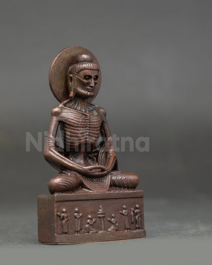 Ascetic Fasting Buddha statue symbolizing renunciation and Middle Way