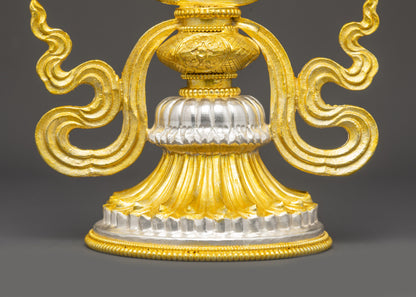 Astamangala symbols with mercury gold and silver plated copper body