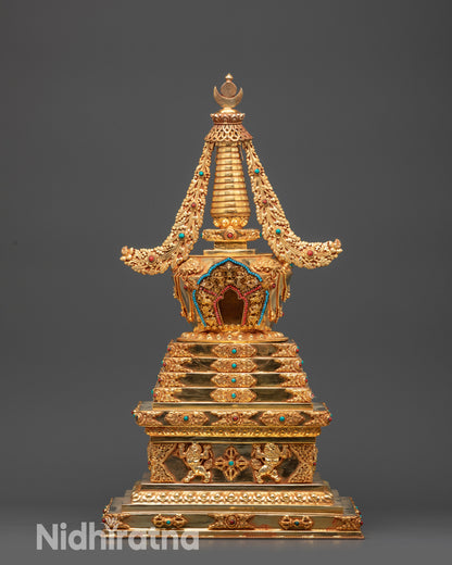 Authentic Himalayan Buddhist Stupa handcrafted by Nepalese artisans