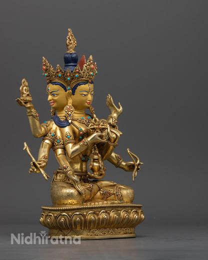 Authentic Namgyalama Statue – Hand-Carved Tibetan Buddhist Sculpture for Meditation