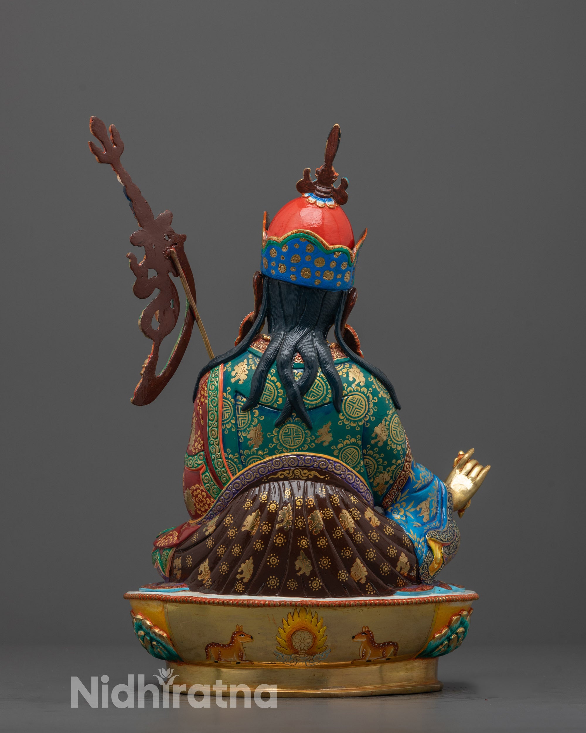 Authentic Nepalese Guru Rinpoche Buddha figure with intricate craftsmanship