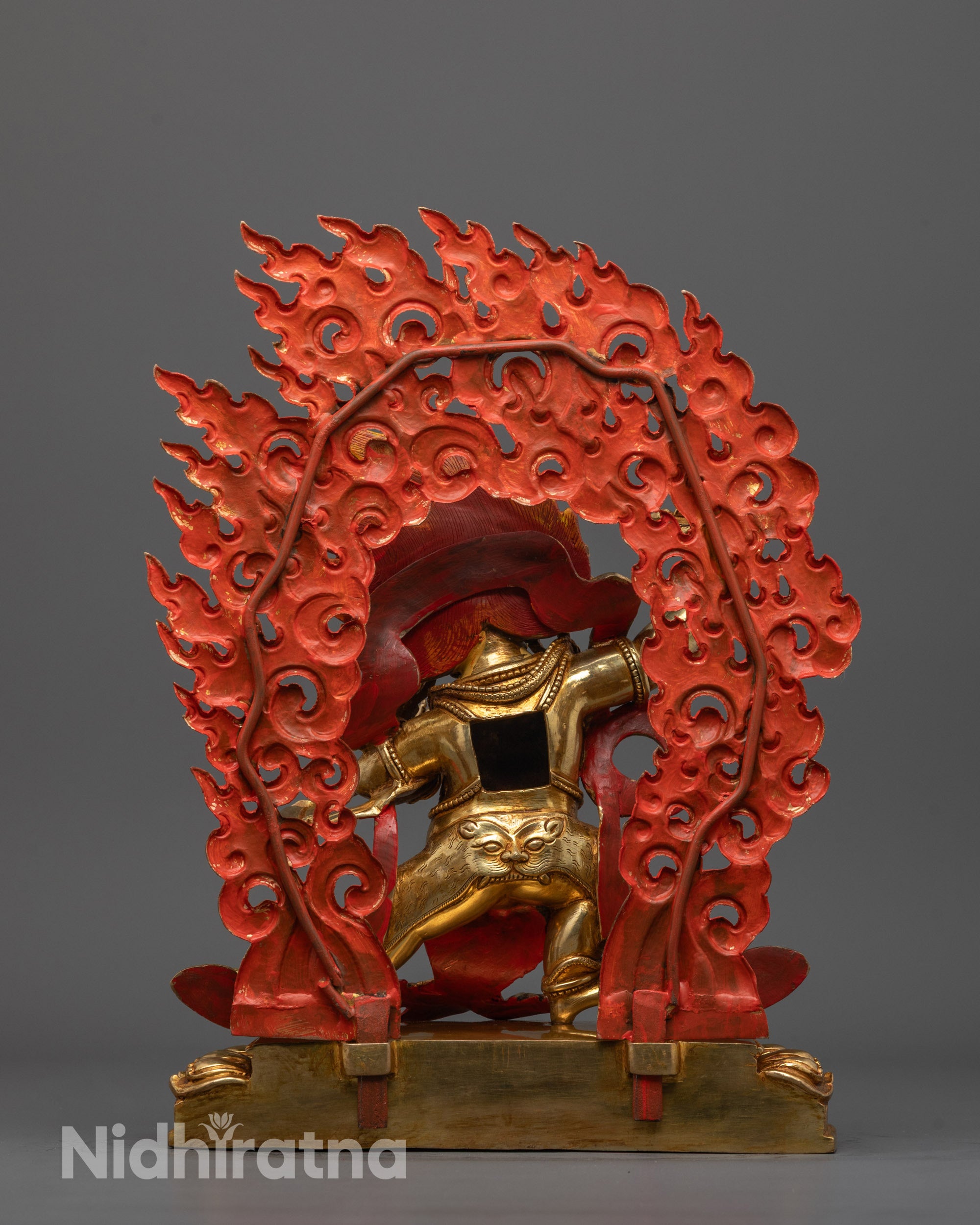 Authentic Nepalese hand-carved Vajrapani statue with hollow chamber for consecration