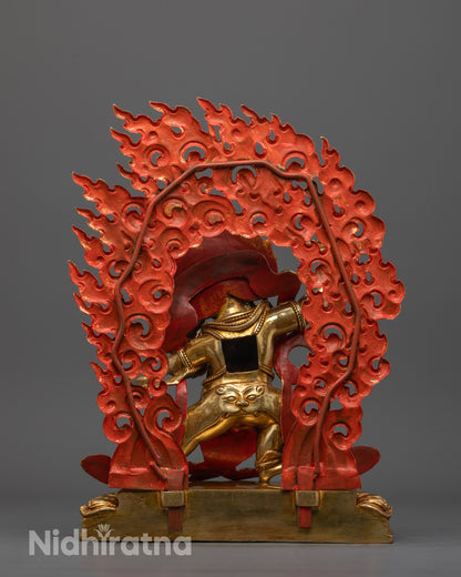 Authentic Nepalese hand-carved Vajrapani statue with hollow chamber for consecration