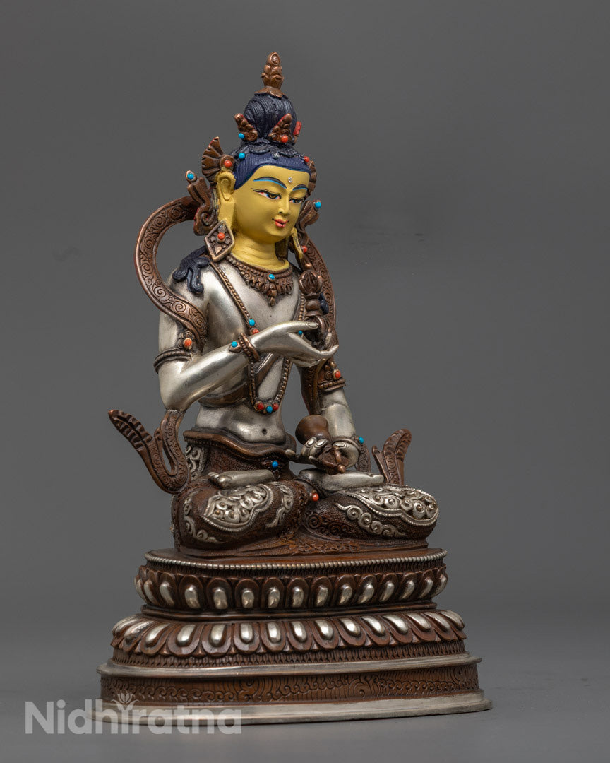 Authentic Vajrasattva Statue – Handmade Nepalese Buddhist Statue with Mantra Chamber