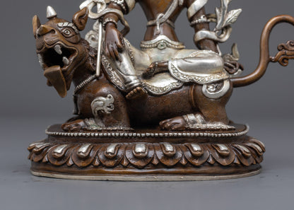 Simhanada Avalokiteshvara Statue | Traditional Tibetan Art