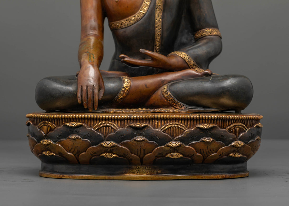 Ancient 19 Inch Shakyamuni Buddha with Halo