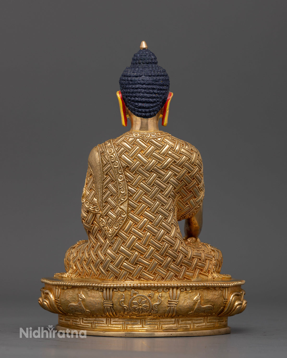 Embrace Serenity: 24K Gold Gilded Buddha Shakyamuni Statue