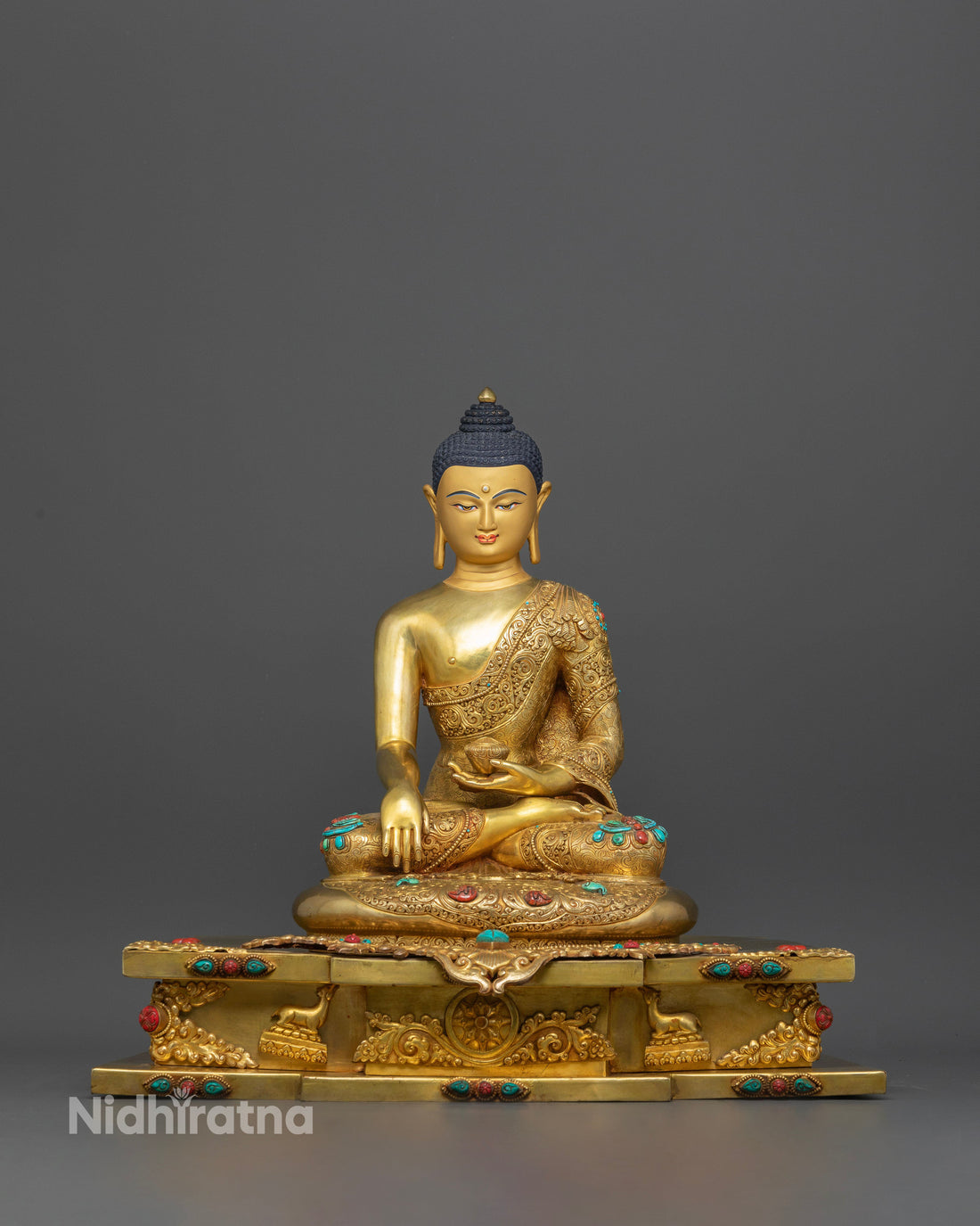 Shakyamuni Buddha Enthroned: Symbol of Enlightenment and Compassion