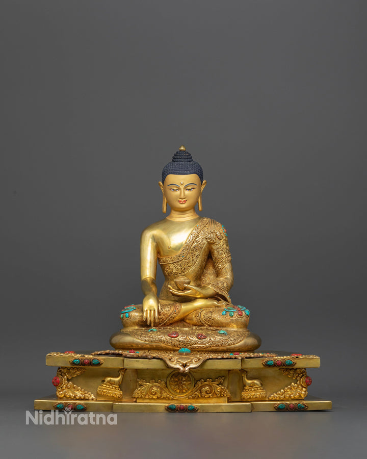 Shakyamuni Buddha Enthroned: Symbol of Enlightenment and Compassion