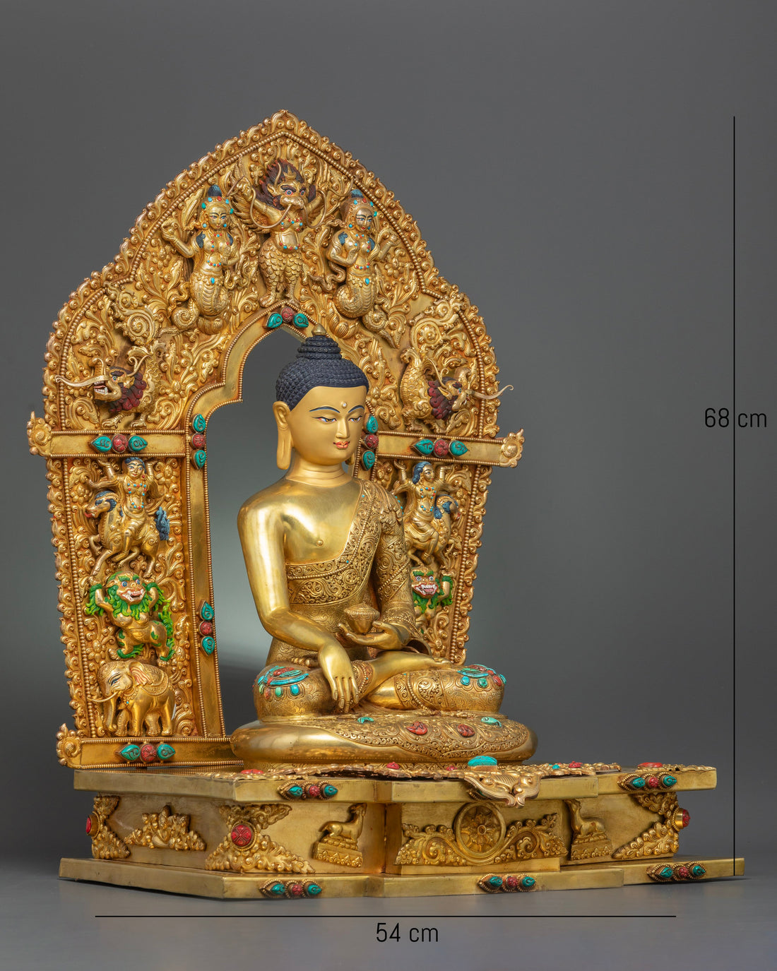 Shakyamuni Buddha Enthroned: Symbol of Enlightenment and Compassion