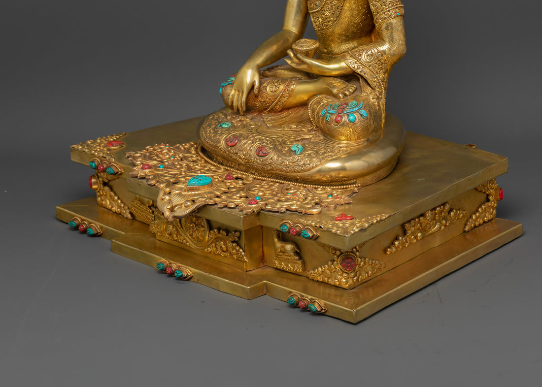 Shakyamuni Buddha Enthroned: Symbol of Enlightenment and Compassion