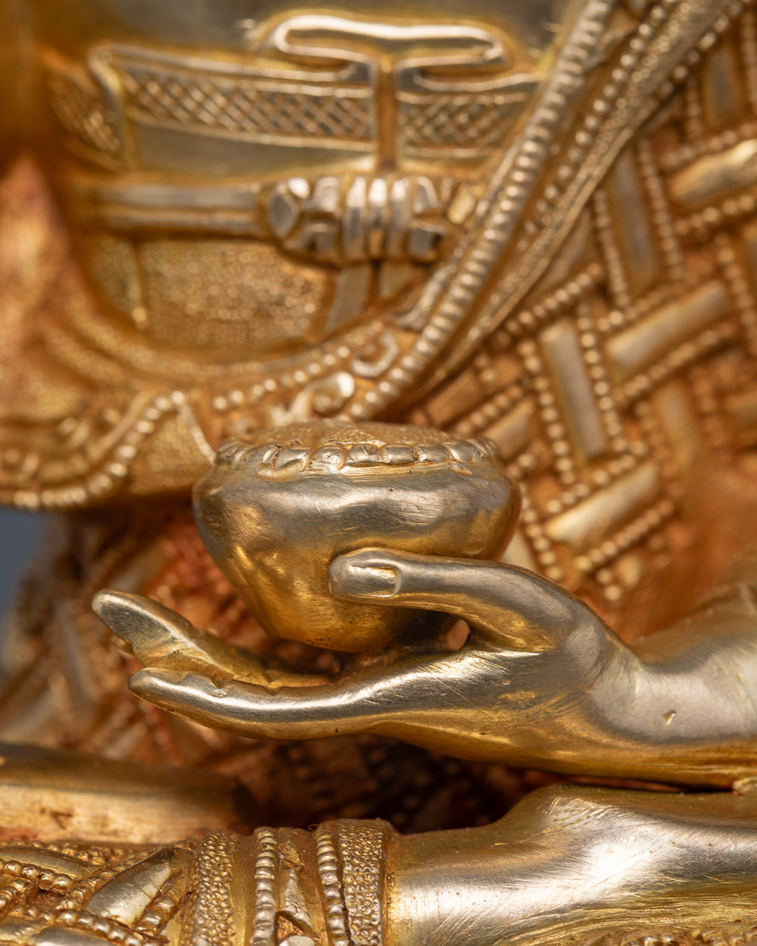 Embrace Serenity: 24K Gold Gilded Buddha Shakyamuni Statue