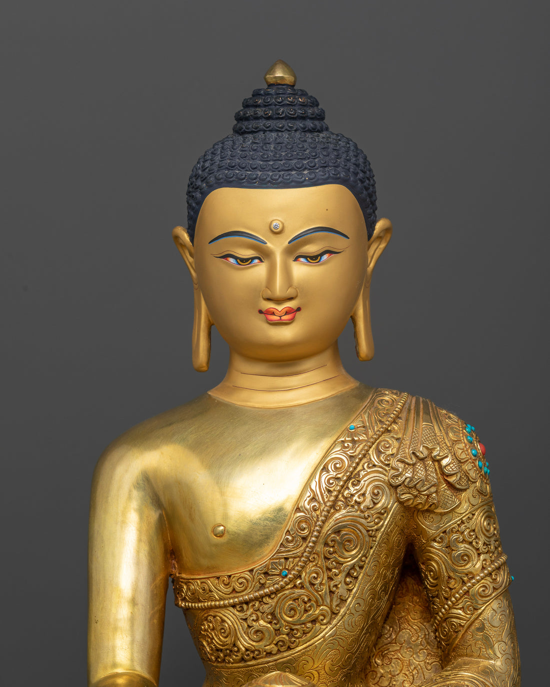 Shakyamuni Buddha Enthroned: Symbol of Enlightenment and Compassion