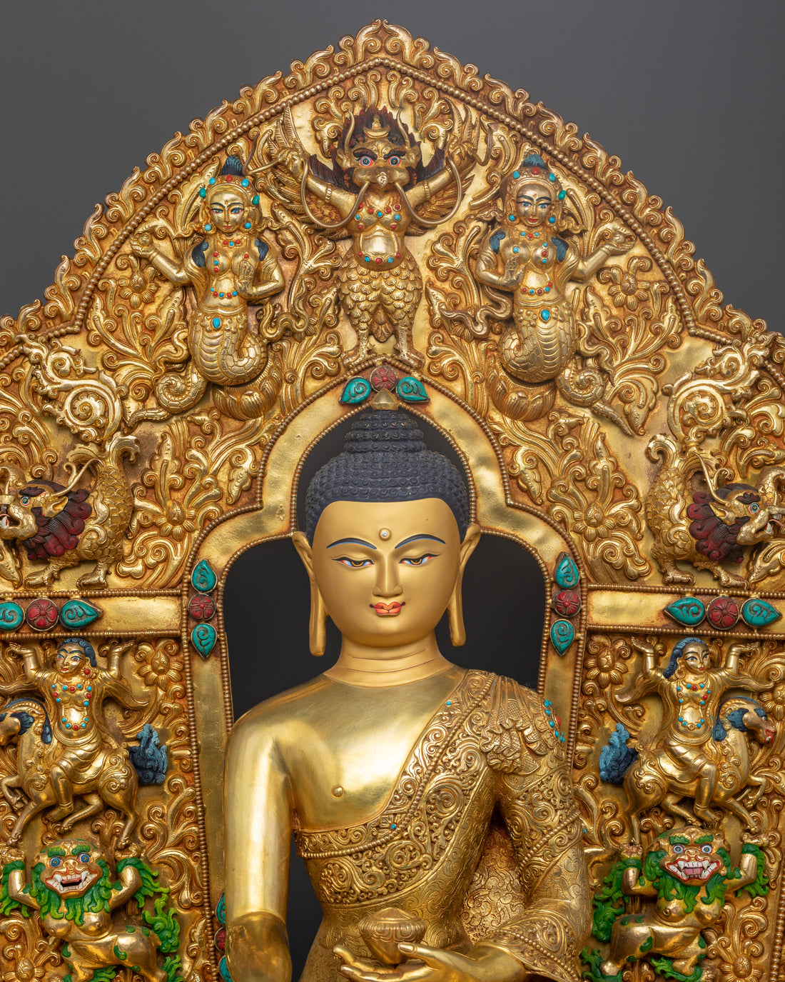 Shakyamuni Buddha Enthroned: Symbol of Enlightenment and Compassion