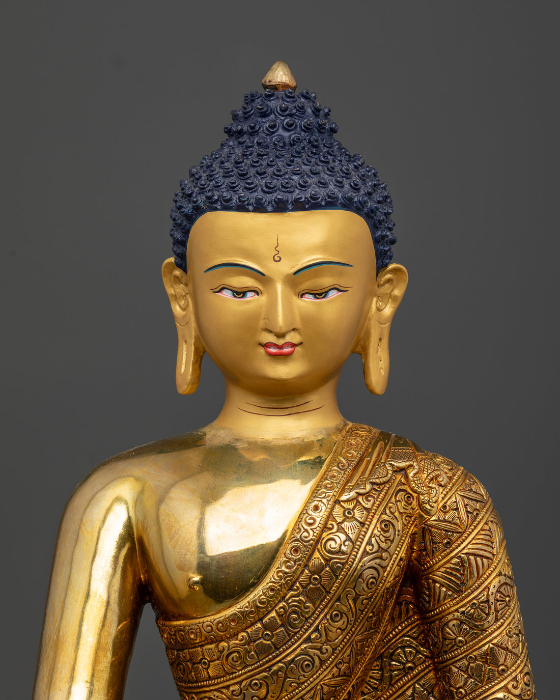 Luxurious Spiritual Art for Meditation: Handmade Shakyamuni Buddha