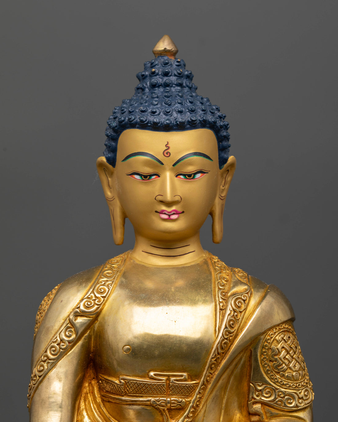 13 Inch Gold Gilded Buddha Statue for Spiritual Practice