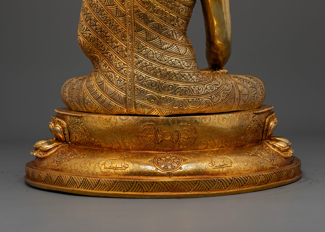 Luxurious Spiritual Art for Meditation: Handmade Shakyamuni Buddha