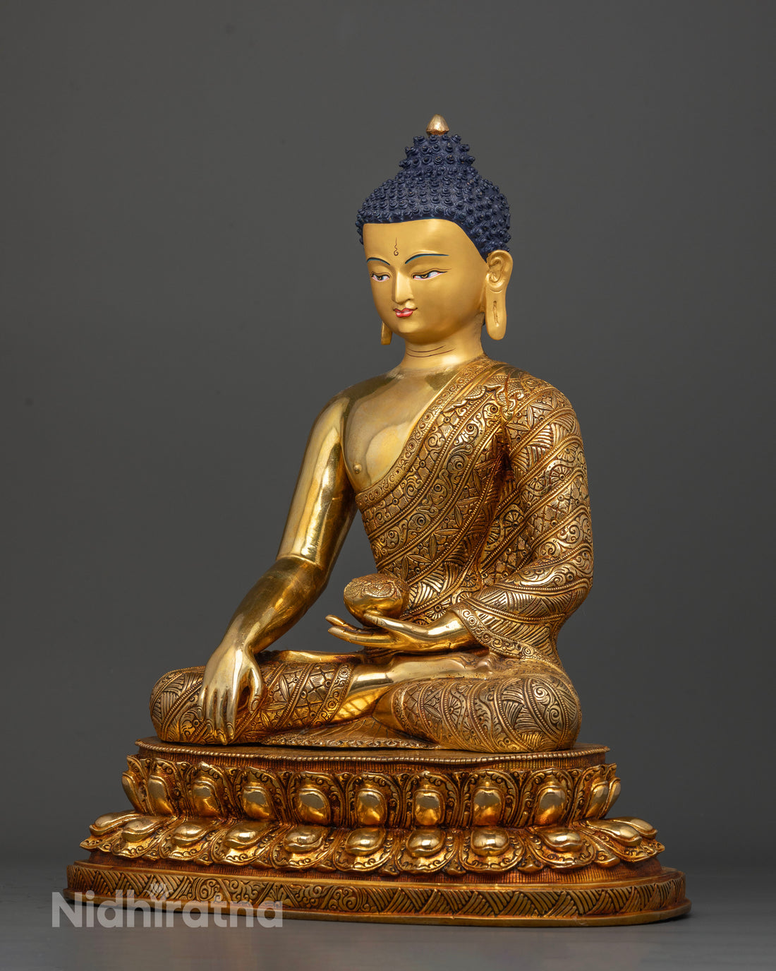 Luxurious Spiritual Art for Meditation: Handmade Shakyamuni Buddha