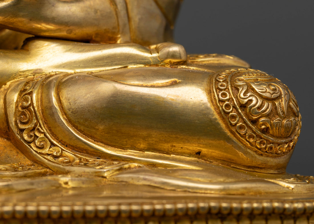 13 Inch Gold Gilded Buddha Statue for Spiritual Practice