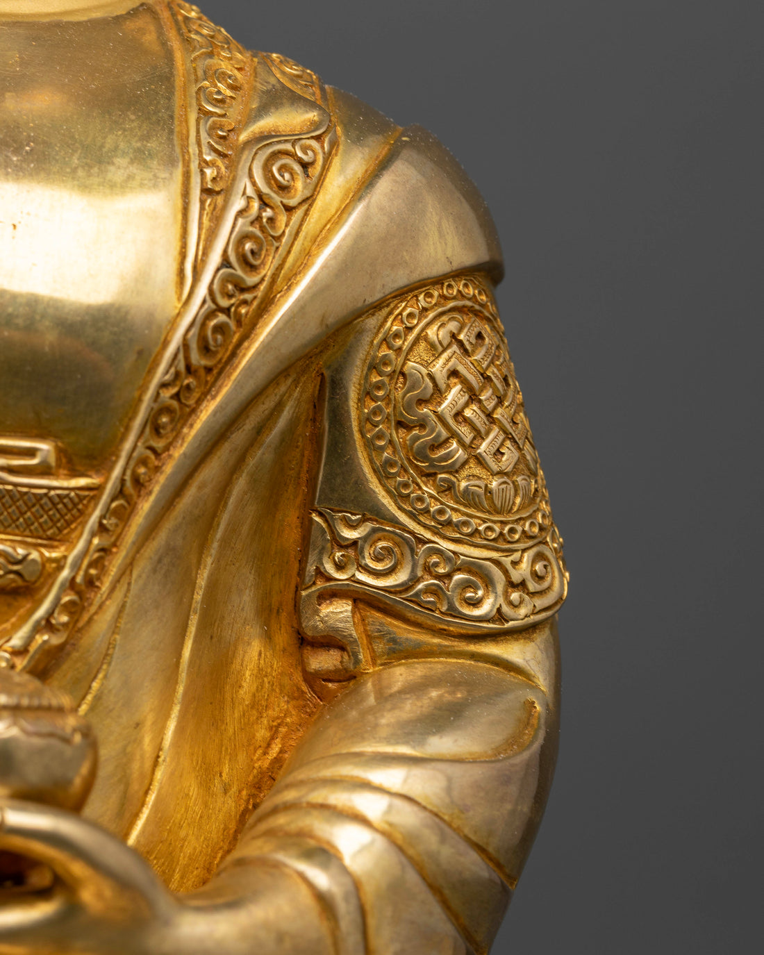 13 Inch Gold Gilded Buddha Statue for Spiritual Practice