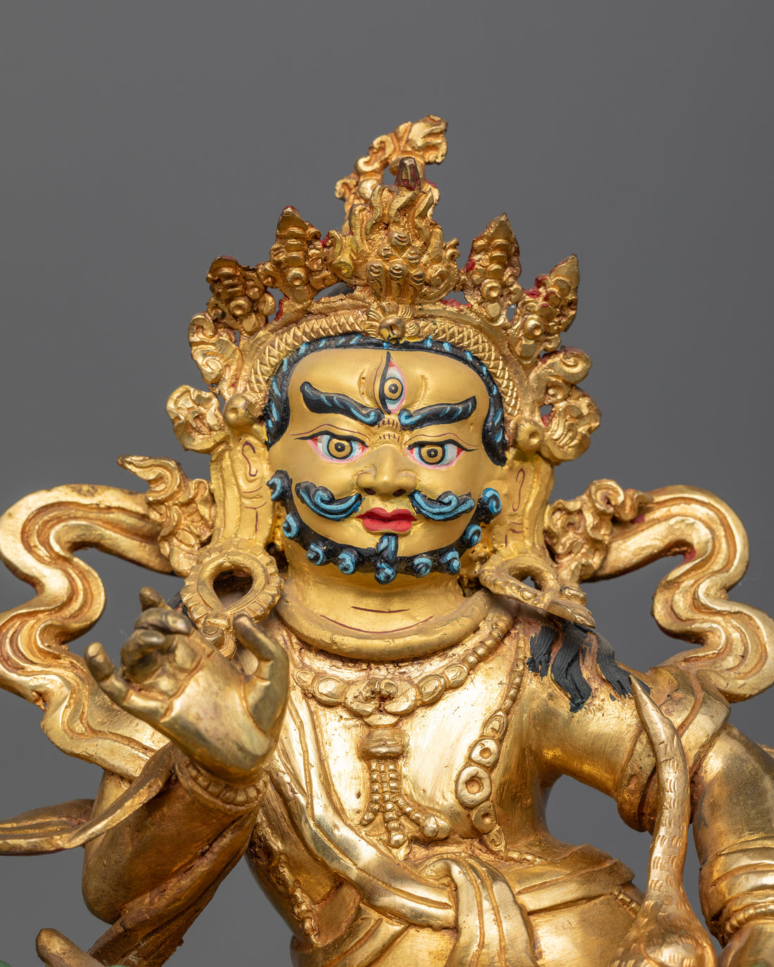 White Dzambhala Statue - Embodiment of Prosperity and Compassion