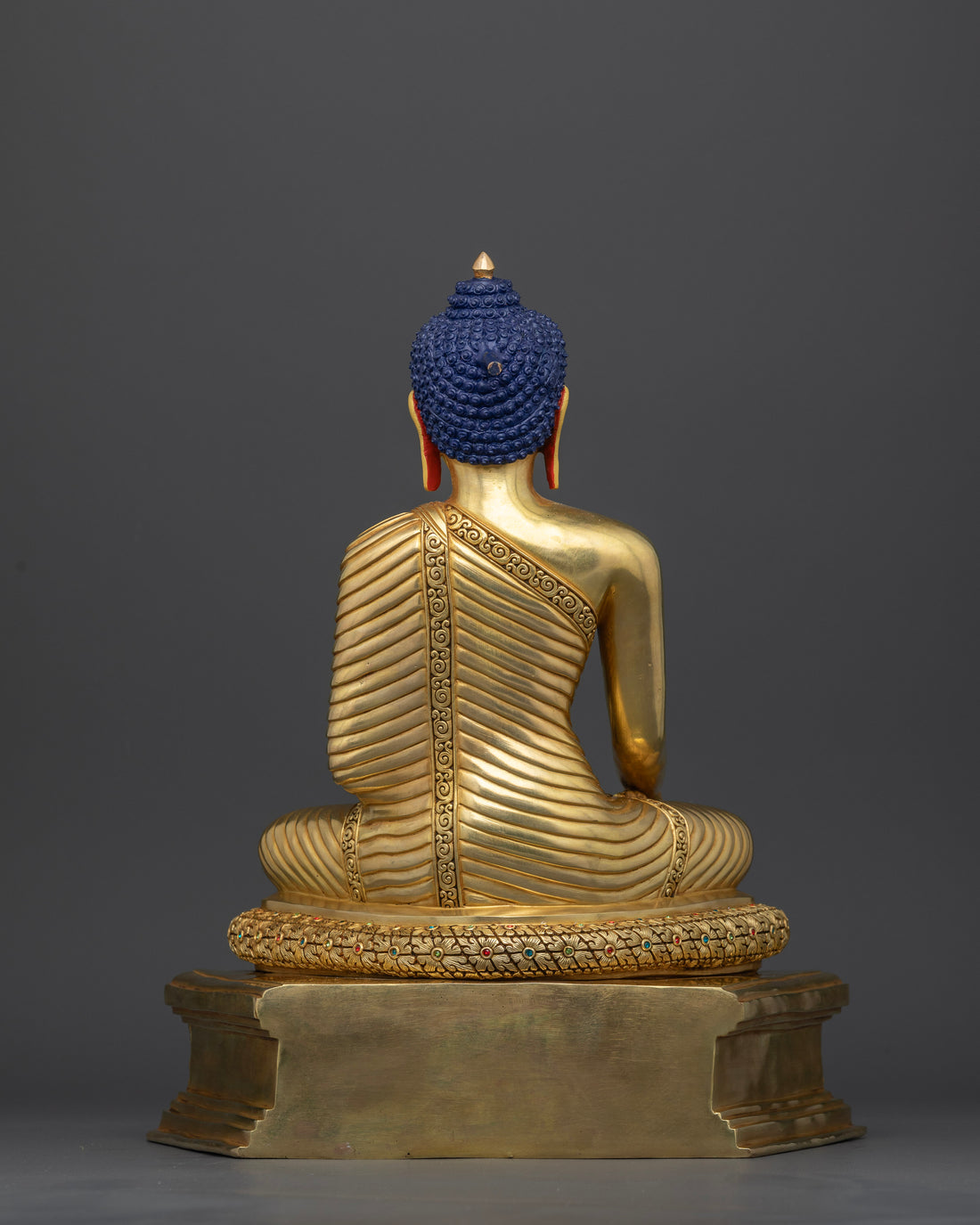 Buddha Shakyamuni: The Enlightened One in Gold Gilded Splendor