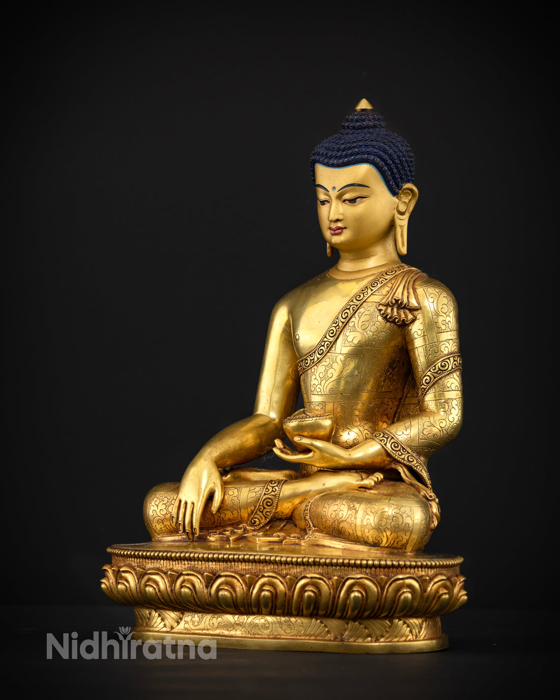 Nepal Shakyamuni Buddha Statue | Himalayan Buddhist Sacred Art